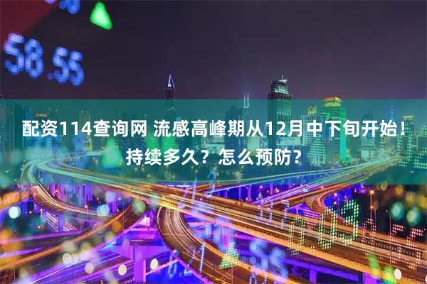 配资114查询网 流感高峰期从12月中下旬开始！持续多久？怎么预防？